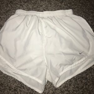 Nike white athletic shorts